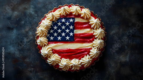 A patriotic dessert featuri...