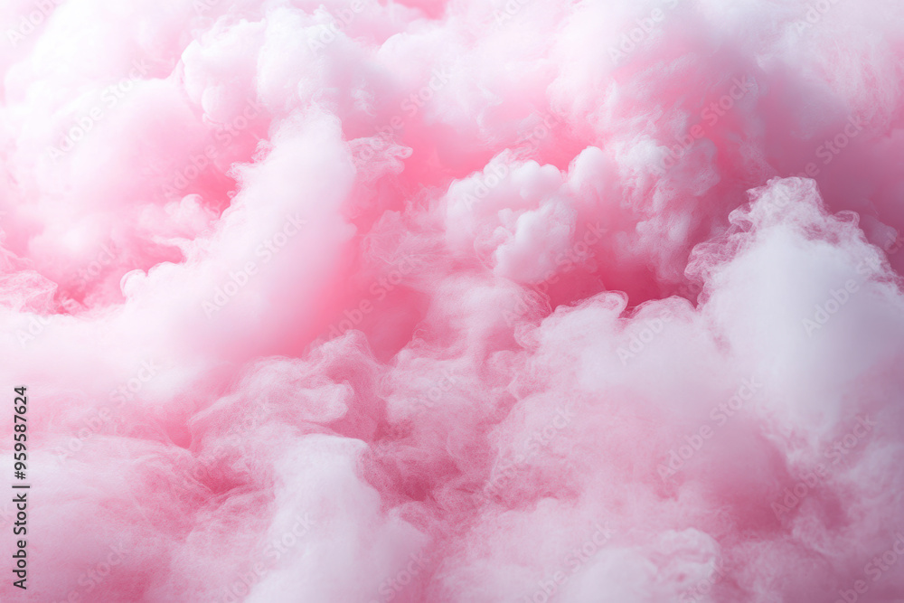 Fluffy Pink Cotton Candy Texture Fluffy Pink Cotton Candy Texture