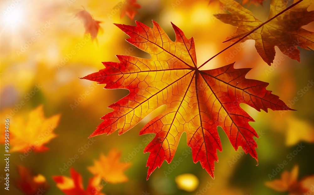 Autumn Leaves and Warm Light Thanksgiving Background for Posters Autumn Leaves and Warm Light Thanksgiving Background for Posters