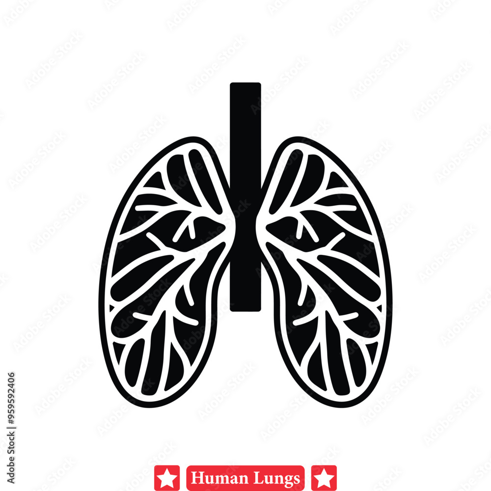 Detailed Vector Illustrations of Human Lungs Tailored for Medical Research Papers Detailed Vector Illustrations of Human Lungs Tailored for Medical Research Papers