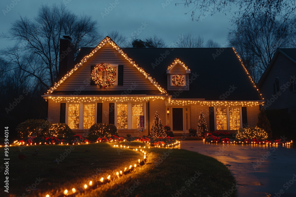 Beautifully decorated house for the holidays Beautifully decorated house for the holidays