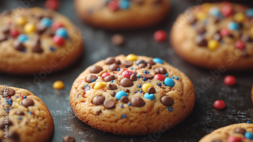 cookie day, cookie with colored chocolate, delicious