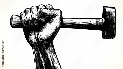 A strong fist gripping a du...