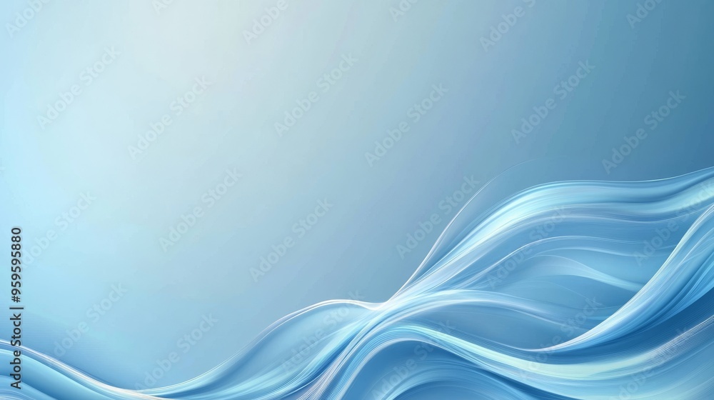 Obraz premium Illuminated Blue Abstract Background with Elegant Light Flare Effects for Technology and Business Presentations