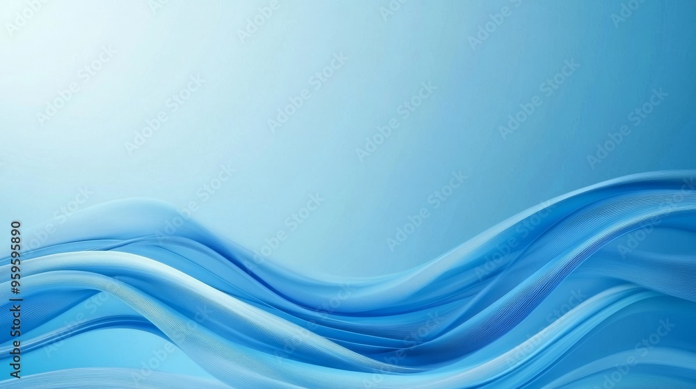 Fototapeta premium Dynamic Blue Gradient Background with Light Wave Pattern for Presentations and Digital Media