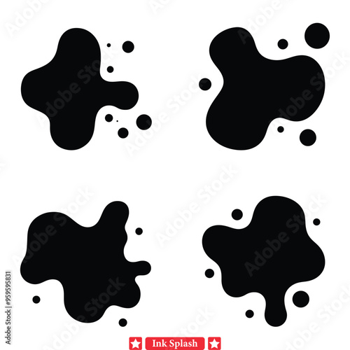 Intriguing Ink Splash Vector Pack  Add Visual Interest to Your Design Projects