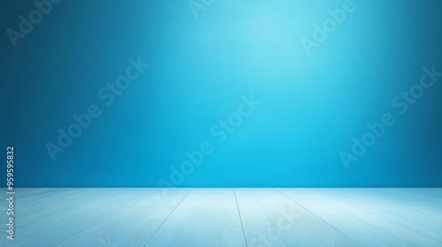 Tranquil Blue Minimalist Background with Soft Glow Center for Clean and Modern Designs