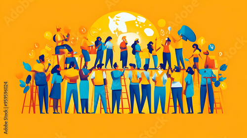 A vibrant illustration of d...