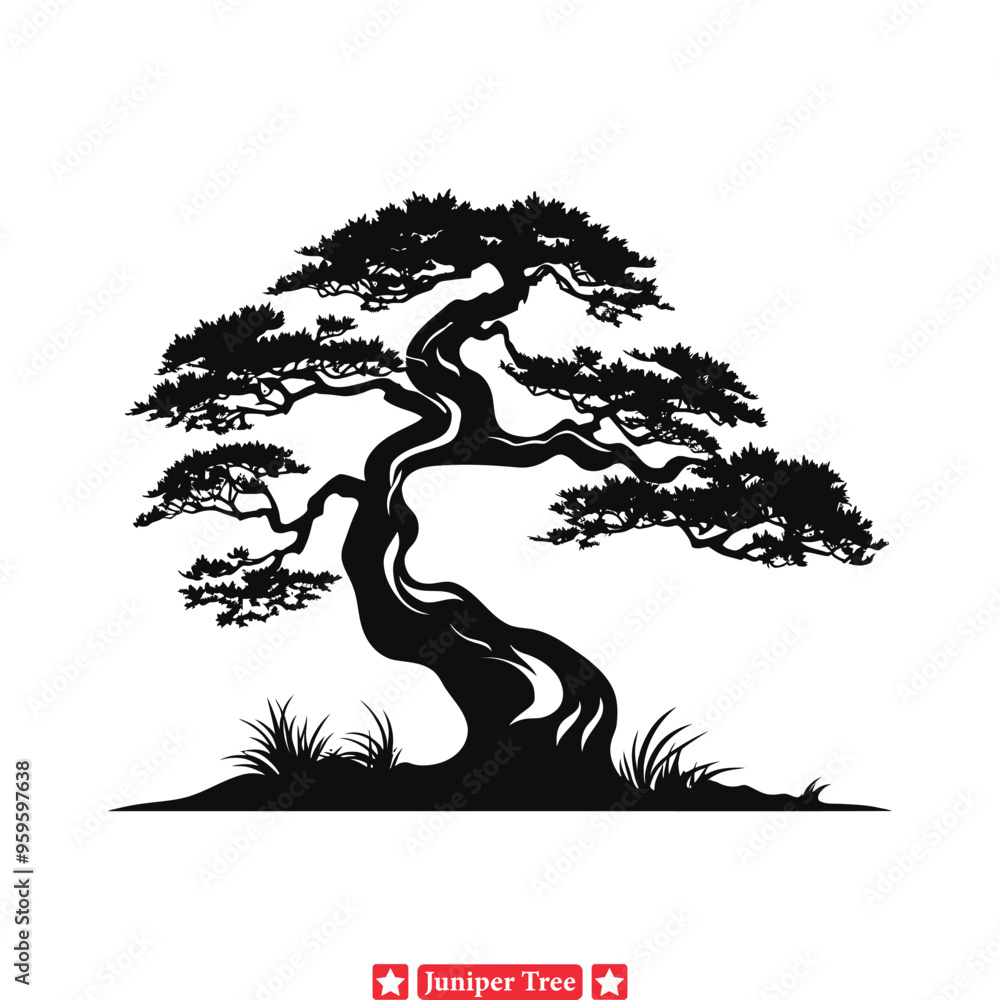 Silhouette Harmony Juniper Tree Designs for Balanced Compositions Silhouette Harmony Juniper Tree Designs for Balanced Compositions