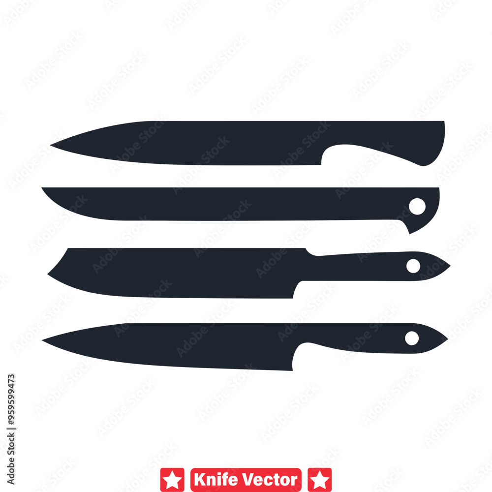 Craftsmanship Meets Creativity Knife Vector Set for Designers and Makers Craftsmanship Meets Creativity Knife Vector Set for Designers and Makers
