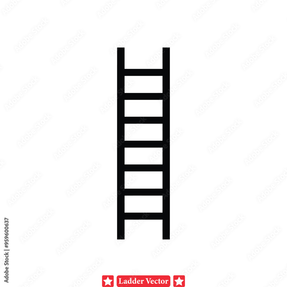 Climbing to Success Creative Ladder Vector Set Climbing to Success Creative Ladder Vector Set