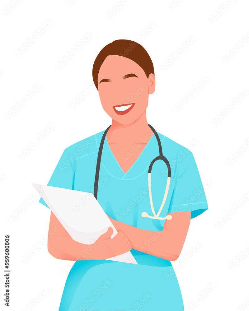 Minimalist nurse illustration featuring a caring female figure, simple lines, and modern design, perfect for healthcare branding or medical-themed content Minimalist nurse illustration featuring a caring female figure, simple lines, and modern design, perfect for healthcare branding or medical-themed content