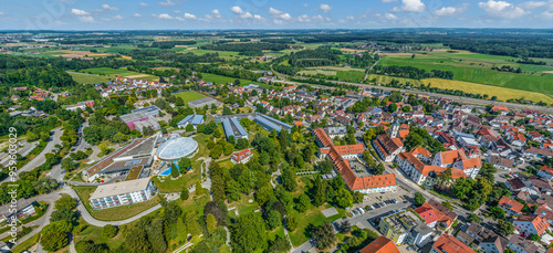 Ausblick auf den Kurort Aulendorf im Schussental nahe Ravensburg in Baden-Württemberg photo