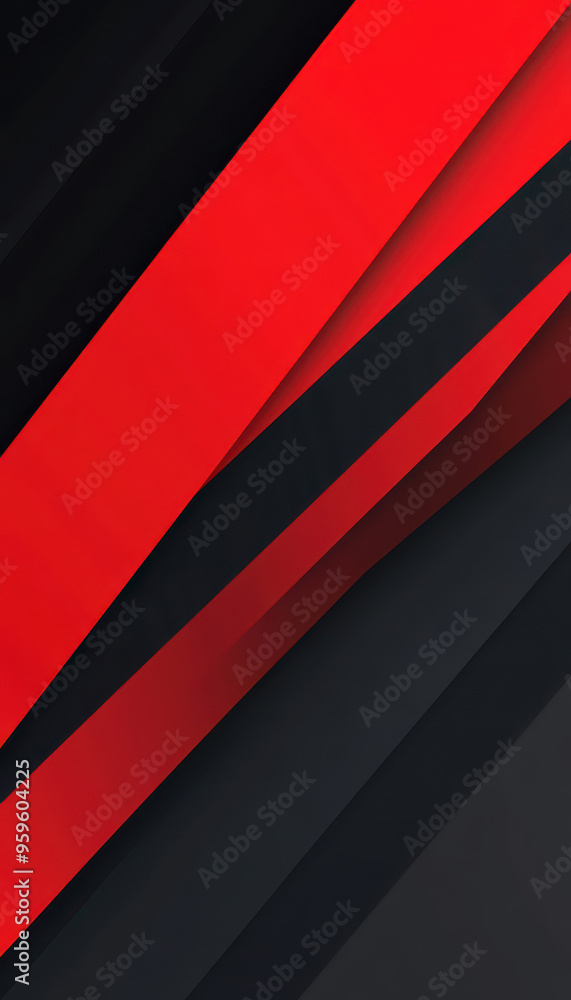Bold black and red abstract background with flowing diagonal stripes. Bold black and red abstract background with flowing diagonal stripes.