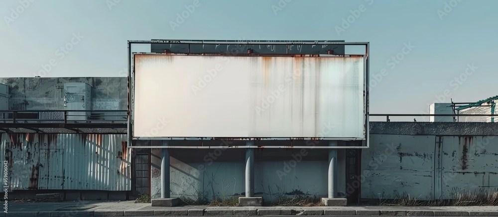 Blank signboard for your advertising notice or graphic design. Copy space image. Place for adding text and design Blank signboard for your advertising notice or graphic design. Copy space image. Place for adding text and design
