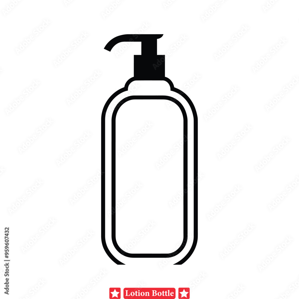 Clean and Contemporary Lotion Bottle Silhouettes Vector Graphics Clean and Contemporary Lotion Bottle Silhouettes Vector Graphics