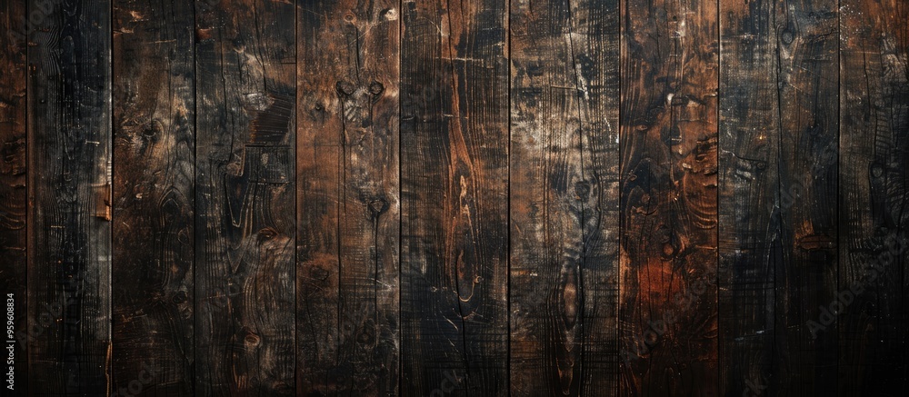 Obraz premium old brown rustic dark grunge wood texture wood backdrop. Copy space image. Place for adding text and design