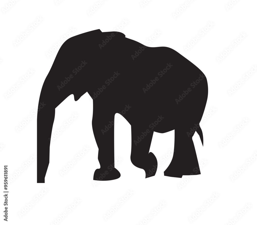 silhouette of elephant silhouette of elephant