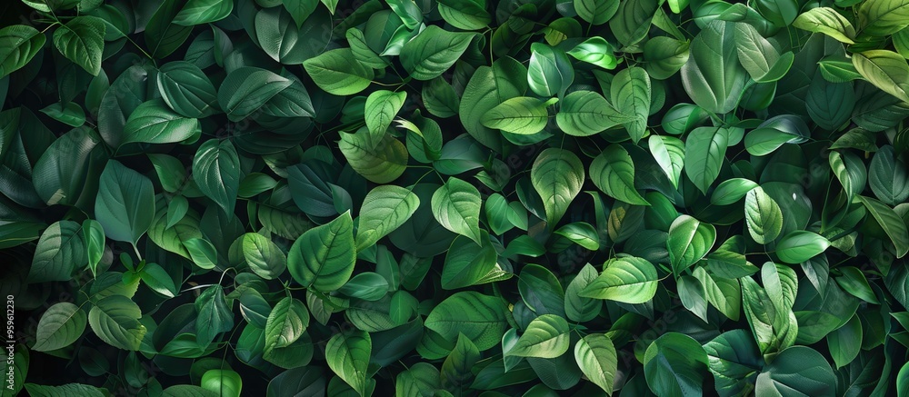 Obraz premium green foliage. Copy space image. Place for adding text and design