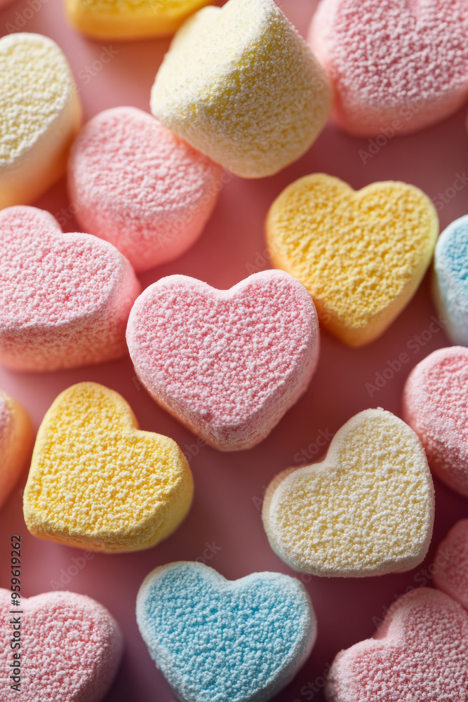 Pastel Marshmallow Texture Close-up Pastel Marshmallow Texture Close-up