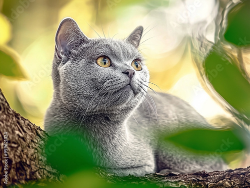 A trendy British Shorthair ...