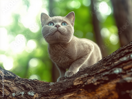 A trendy British Shorthair ...