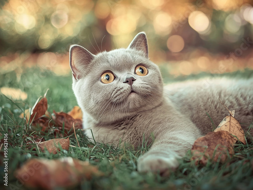 A trendy British Shorthair ...