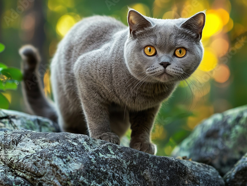 A trendy British Shorthair ...
