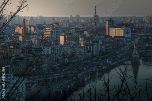 evening view of the city