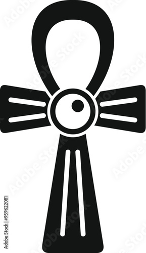 This simple vector illustration of the ankh symbol is perfect for projects related to ancient egypt, spirituality, and symbolism