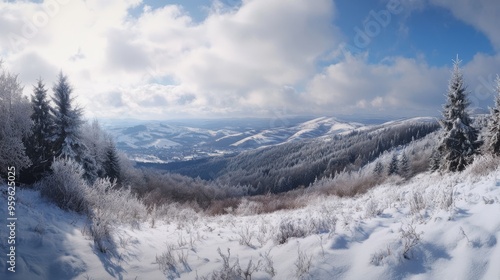 Wallpaper Mural Winter Carpathian vista Torontodigital.ca