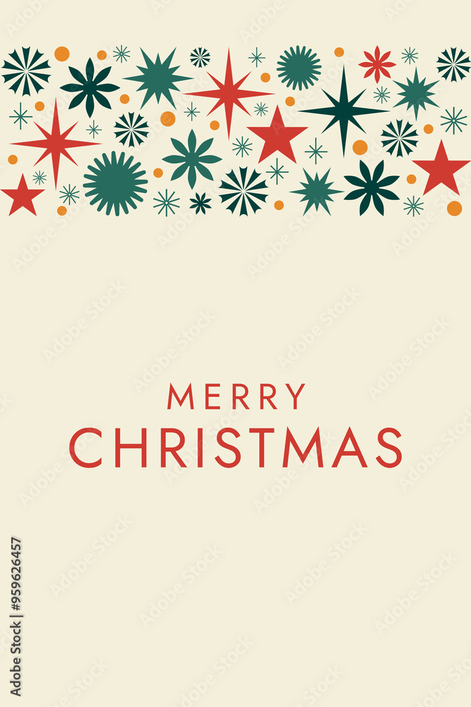 Modern holiday card design with abstract Christmas elements Modern holiday card design with abstract Christmas elements