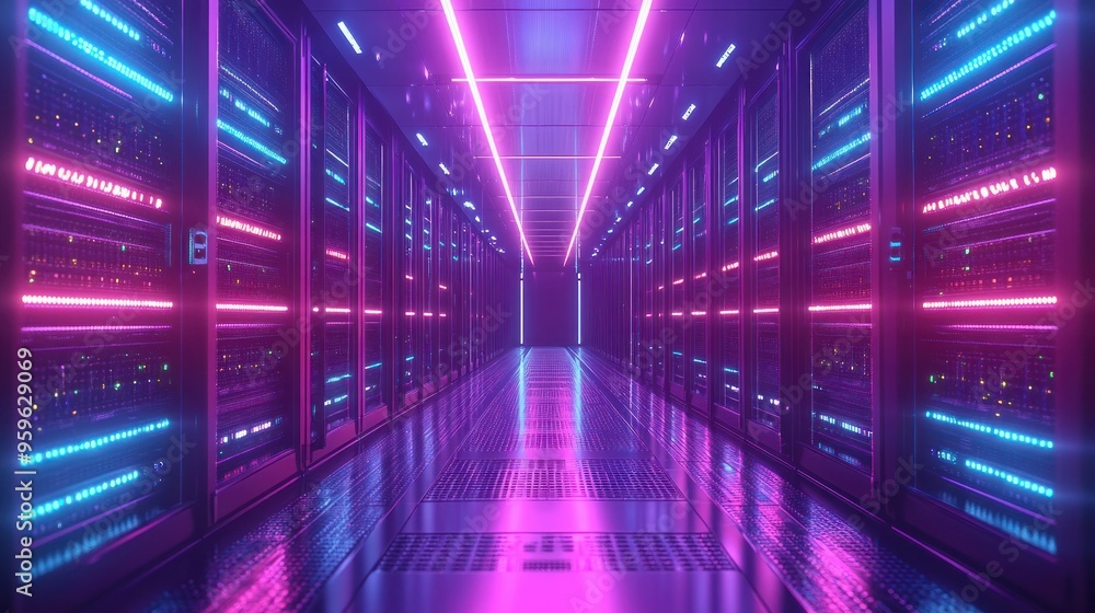 A digital storage concept featuring floating holographic data cubes inside a secure, illuminated digital vault A digital storage concept featuring floating holographic data cubes inside a secure, illuminated digital vault