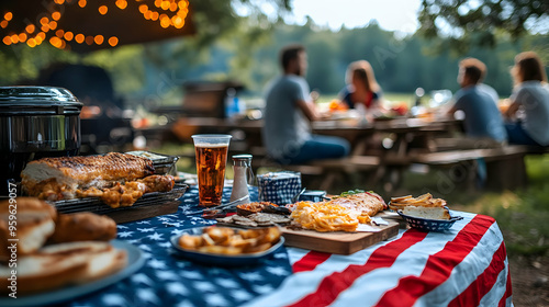 Outdoor gathering featuring...