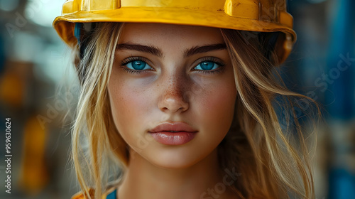 Portrait of a young woman w...