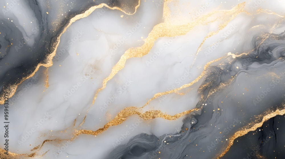 Abstract gray and gold background with metallic swirls. Abstract gray and gold background with metallic swirls.