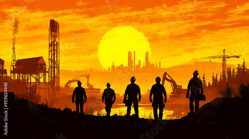 Silhouette of workers again...