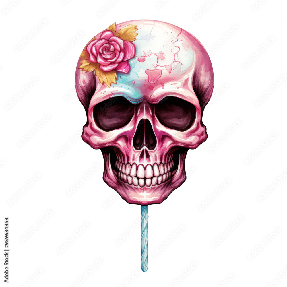 Fototapeta premium Halloween Lollipop Isolated on a Transparent Background