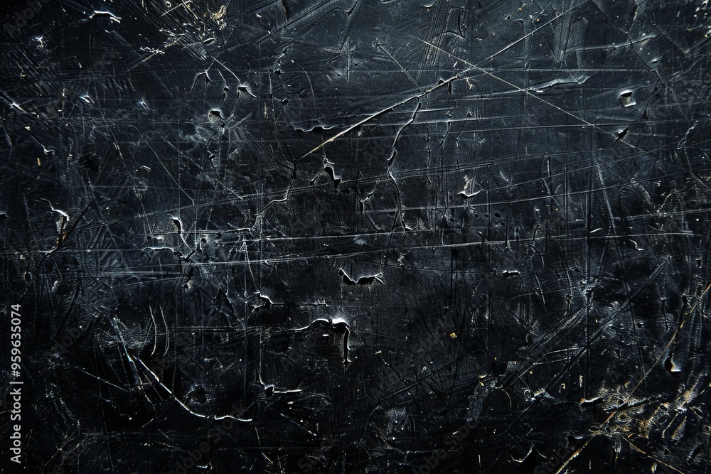 Medium shot capturing the textured surface of a black grunge background, featuring scratches and marks akin to aged film, presenting a space suitable for inserting text elements Medium shot capturing the textured surface of a black grunge background, featuring scratches and marks akin to aged film, presenting a space suitable for inserting text elements