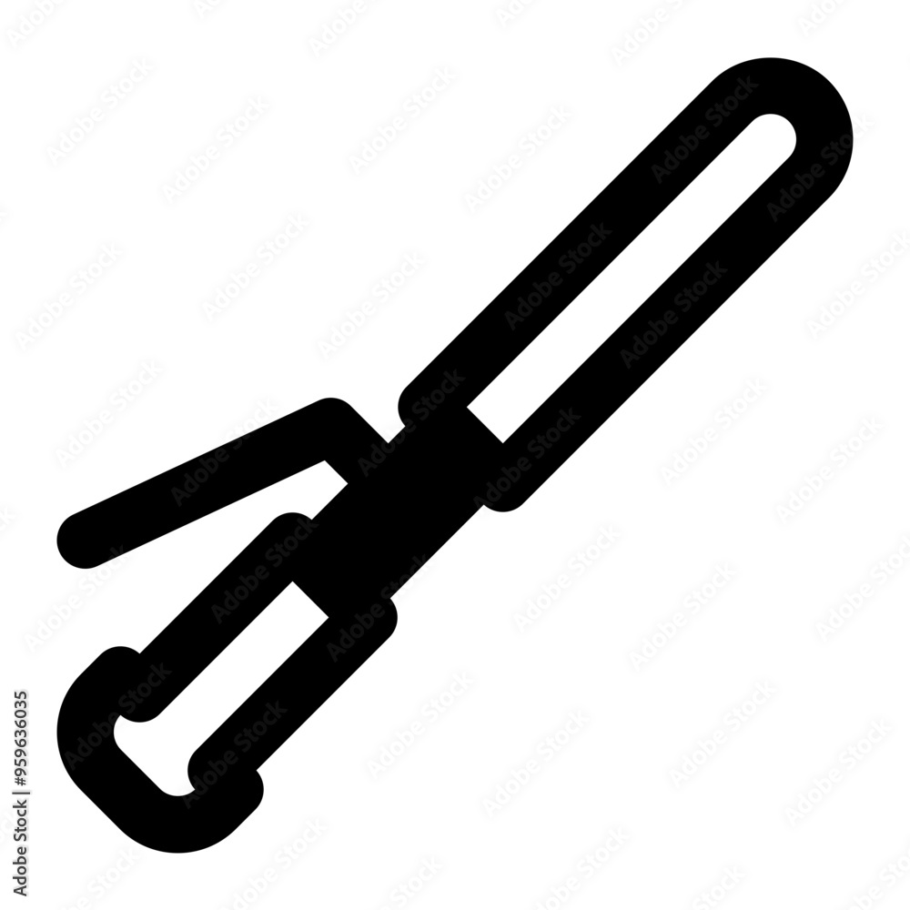 curling iron, curly, hair, curling tongs, electronic, device outline icon curling iron, curly, hair, curling tongs, electronic, device outline icon