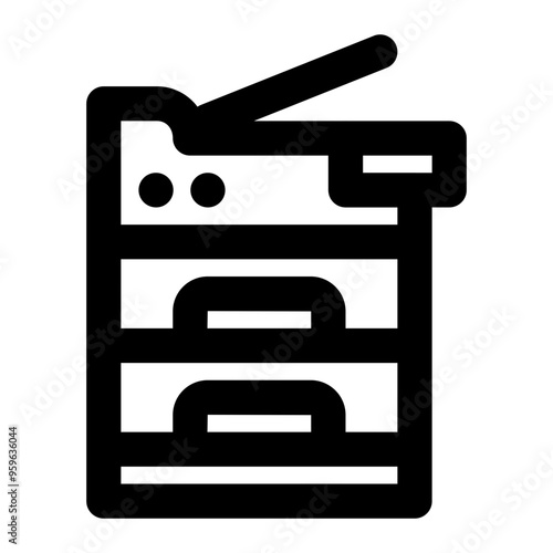 copier, copy, machine, photocopy, electronic, device outline icon