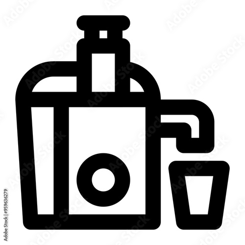 juicer, juice, health, drink, kitchen, electronic outline icon