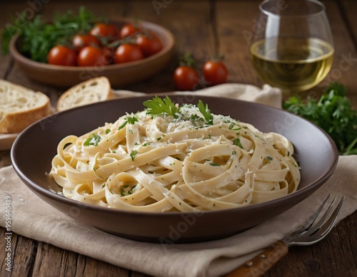 spaghetti with pesto sauce