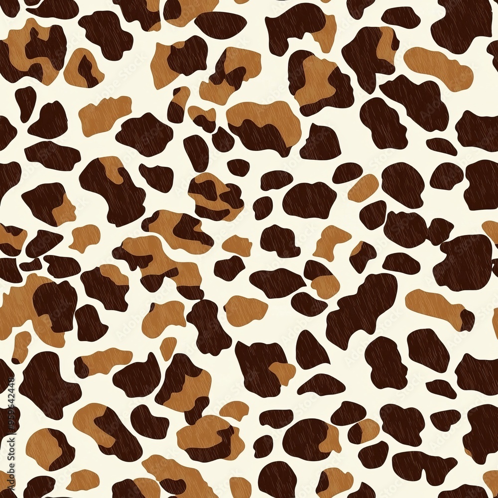 seamless pattern of brown and white cowhide spots seamless pattern of brown and white cowhide spots