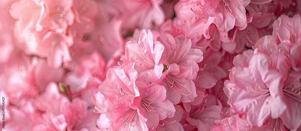 Background of pink azalea flowers. Copy space image. Place for adding text and design Background of pink azalea flowers. Copy space image. Place for adding text and design