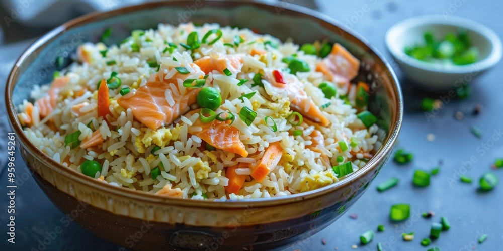 Fried Rice with Salmon Scraps Fried Rice with Salmon Scraps