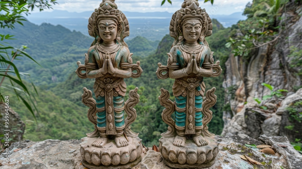 Fototapeta premium Embracing cultural elegance exploring the scenic beauty of thailand s rich heritage