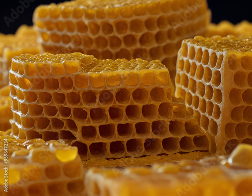 honeycomb with honey, honeycomb and honey, honeycomb on a white