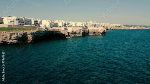 Wallpaper Mural Aerial Shot along Polignano a Mare’s Shoreline Torontodigital.ca