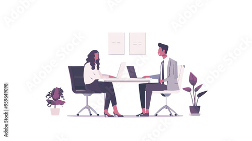 
people are talking on a podcast, sitting at a table, asking each other questions, each talking into a microphone white background